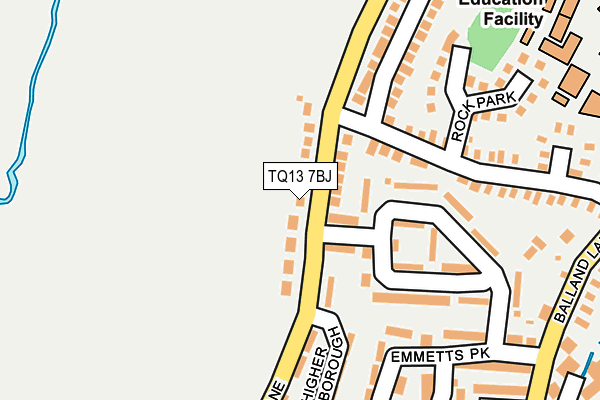 TQ13 7BJ map - OS OpenMap – Local (Ordnance Survey)