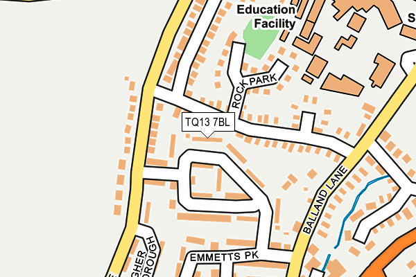 TQ13 7BL map - OS OpenMap – Local (Ordnance Survey)