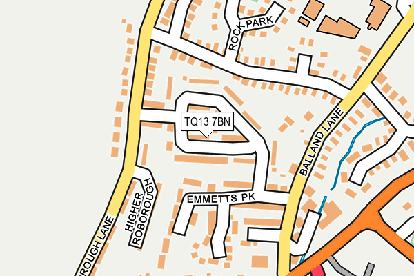 TQ13 7BN map - OS OpenMap – Local (Ordnance Survey)