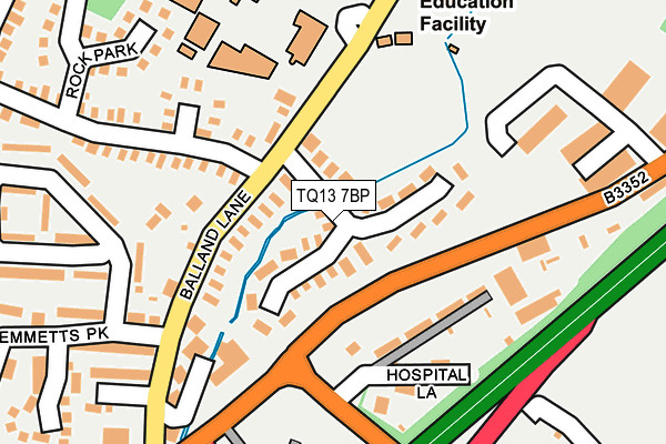 TQ13 7BP map - OS OpenMap – Local (Ordnance Survey)