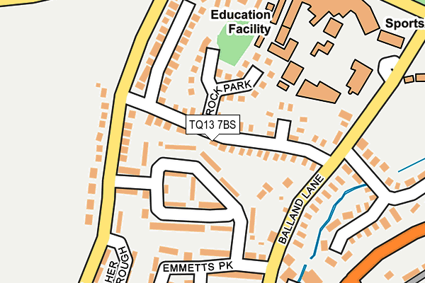 TQ13 7BS map - OS OpenMap – Local (Ordnance Survey)