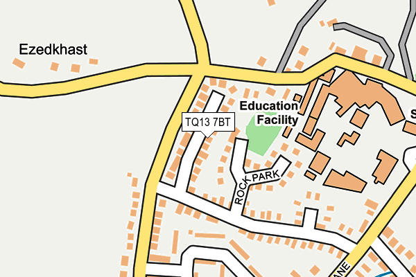 TQ13 7BT map - OS OpenMap – Local (Ordnance Survey)