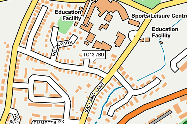 TQ13 7BU map - OS OpenMap – Local (Ordnance Survey)