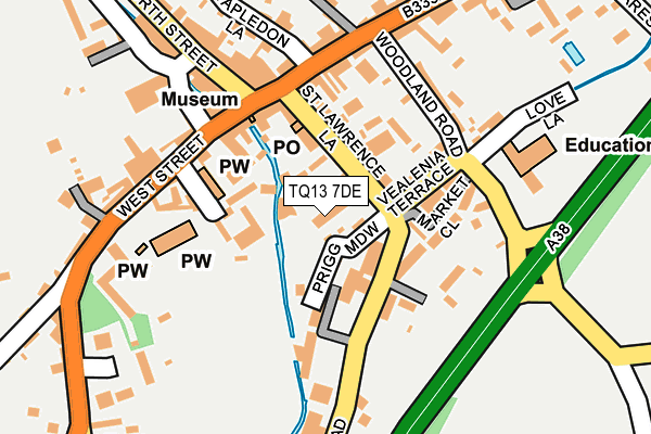 TQ13 7DE map - OS OpenMap – Local (Ordnance Survey)