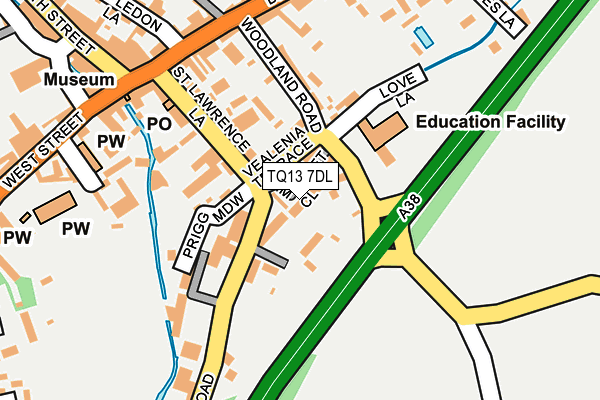 TQ13 7DL map - OS OpenMap – Local (Ordnance Survey)