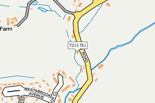 TQ13 7EJ map - OS OpenMap – Local (Ordnance Survey)