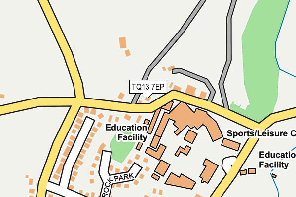TQ13 7EP map - OS OpenMap – Local (Ordnance Survey)
