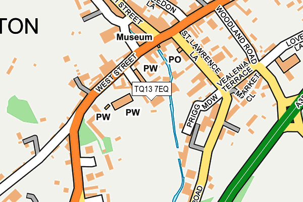 TQ13 7EQ map - OS OpenMap – Local (Ordnance Survey)