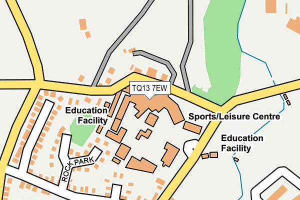 TQ13 7EW map - OS OpenMap – Local (Ordnance Survey)