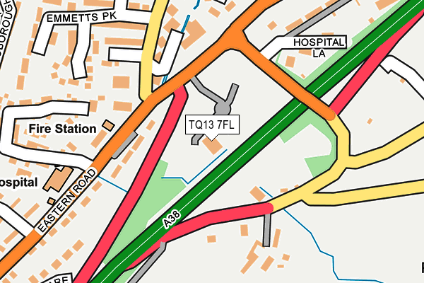 TQ13 7FL map - OS OpenMap – Local (Ordnance Survey)