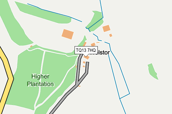 TQ13 7HQ map - OS OpenMap – Local (Ordnance Survey)