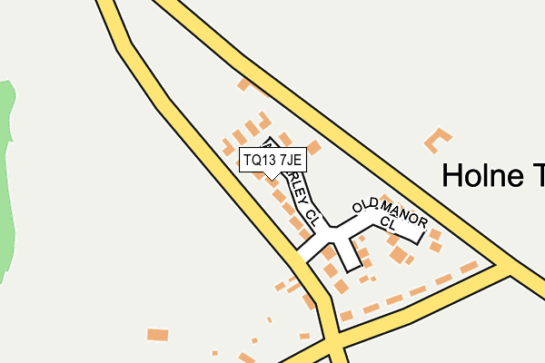 TQ13 7JE map - OS OpenMap – Local (Ordnance Survey)