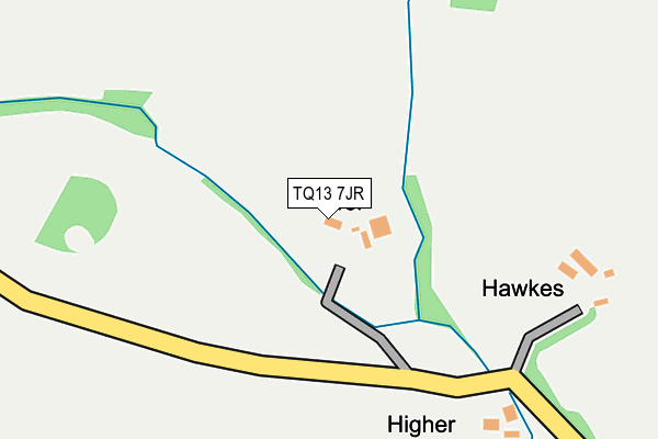TQ13 7JR map - OS OpenMap – Local (Ordnance Survey)