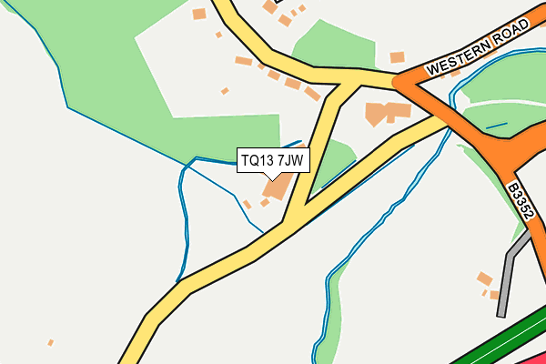 TQ13 7JW map - OS OpenMap – Local (Ordnance Survey)