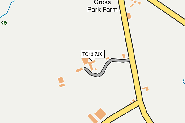 TQ13 7JX map - OS OpenMap – Local (Ordnance Survey)