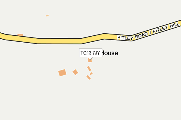 TQ13 7JY map - OS OpenMap – Local (Ordnance Survey)