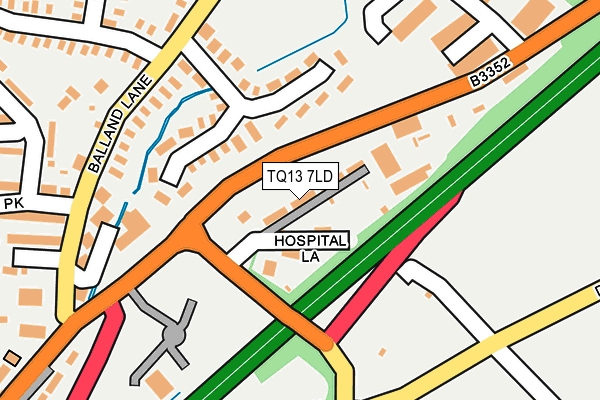 TQ13 7LD map - OS OpenMap – Local (Ordnance Survey)
