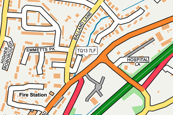 TQ13 7LF map - OS OpenMap – Local (Ordnance Survey)