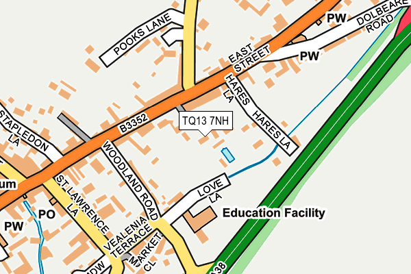 TQ13 7NH map - OS OpenMap – Local (Ordnance Survey)