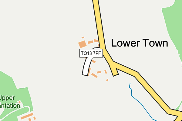 TQ13 7PF map - OS OpenMap – Local (Ordnance Survey)