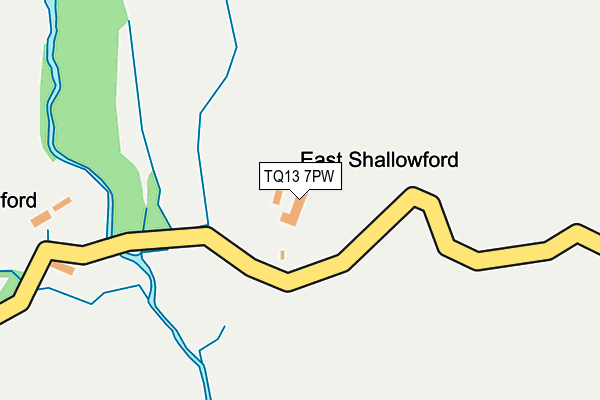 TQ13 7PW map - OS OpenMap – Local (Ordnance Survey)