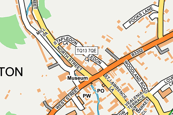 TQ13 7QE map - OS OpenMap – Local (Ordnance Survey)