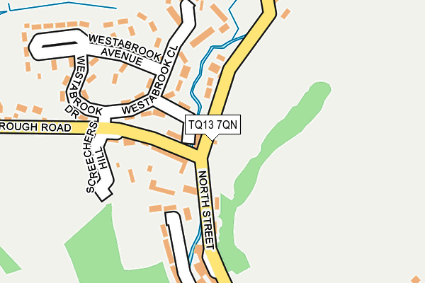 TQ13 7QN map - OS OpenMap – Local (Ordnance Survey)