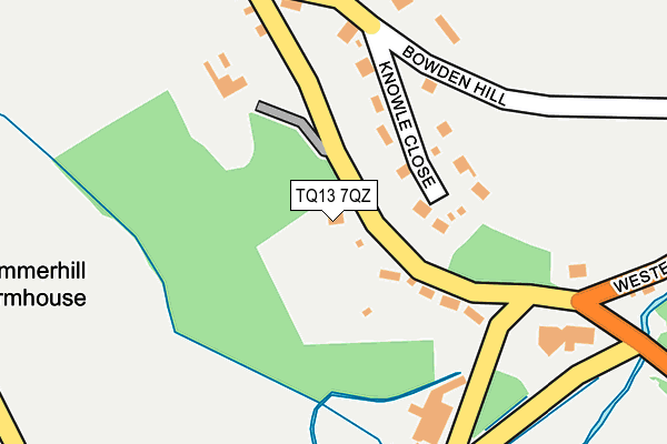 TQ13 7QZ map - OS OpenMap – Local (Ordnance Survey)