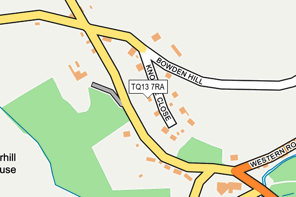TQ13 7RA map - OS OpenMap – Local (Ordnance Survey)