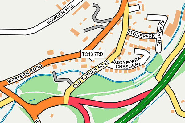 TQ13 7RD map - OS OpenMap – Local (Ordnance Survey)