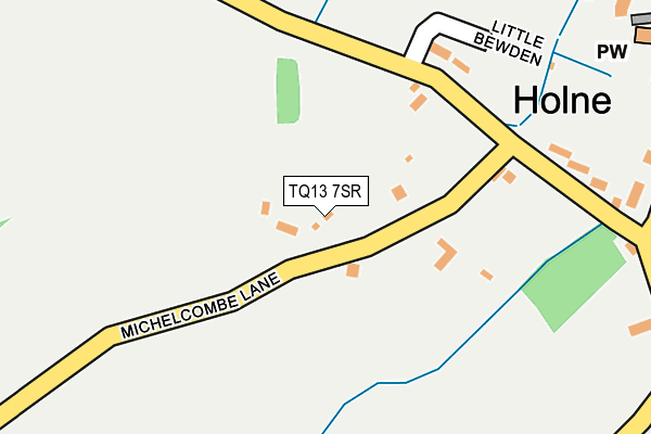TQ13 7SR map - OS OpenMap – Local (Ordnance Survey)