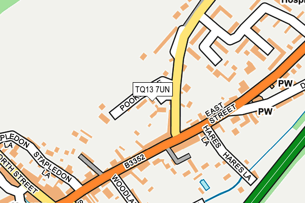 TQ13 7UN map - OS OpenMap – Local (Ordnance Survey)
