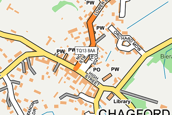 TQ13 8AA map - OS OpenMap – Local (Ordnance Survey)