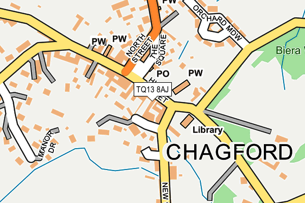 TQ13 8AJ map - OS OpenMap – Local (Ordnance Survey)