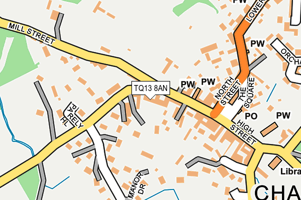 TQ13 8AN map - OS OpenMap – Local (Ordnance Survey)