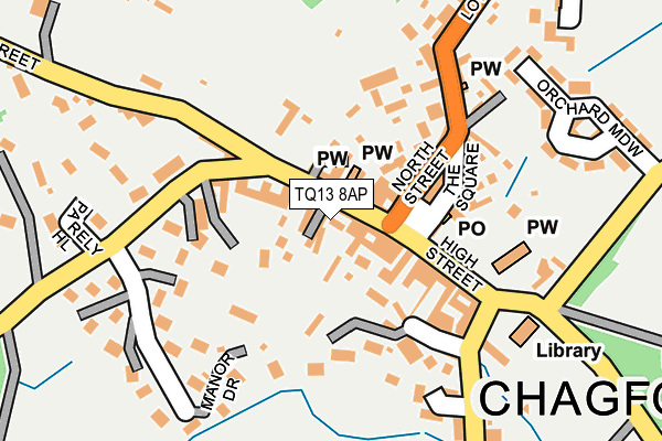 TQ13 8AP map - OS OpenMap – Local (Ordnance Survey)