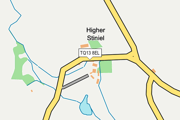 TQ13 8EL map - OS OpenMap – Local (Ordnance Survey)