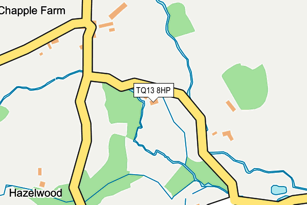 TQ13 8HP map - OS OpenMap – Local (Ordnance Survey)