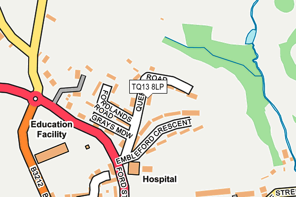 TQ13 8LP map - OS OpenMap – Local (Ordnance Survey)