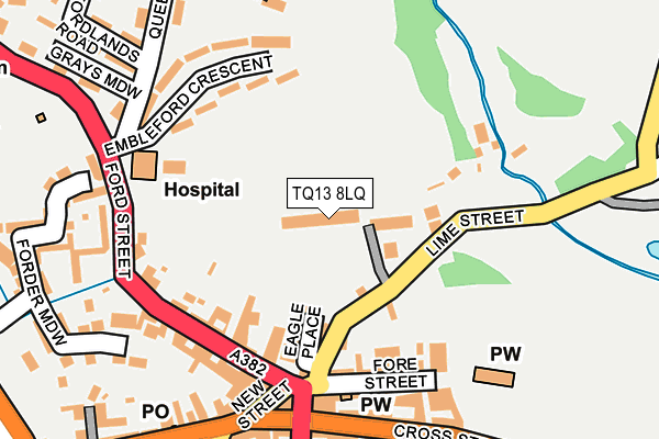 TQ13 8LQ map - OS OpenMap – Local (Ordnance Survey)
