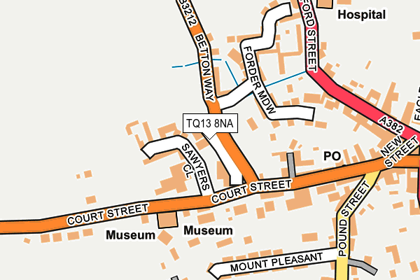 TQ13 8NA map - OS OpenMap – Local (Ordnance Survey)