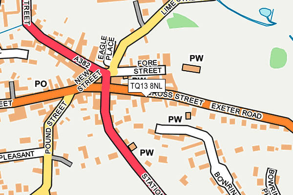 TQ13 8NL map - OS OpenMap – Local (Ordnance Survey)
