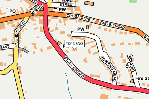 TQ13 8NQ map - OS OpenMap – Local (Ordnance Survey)