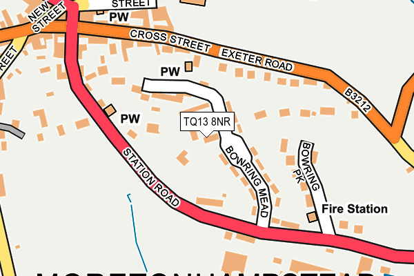 TQ13 8NR map - OS OpenMap – Local (Ordnance Survey)