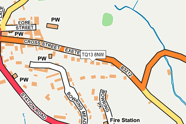 TQ13 8NW map - OS OpenMap – Local (Ordnance Survey)