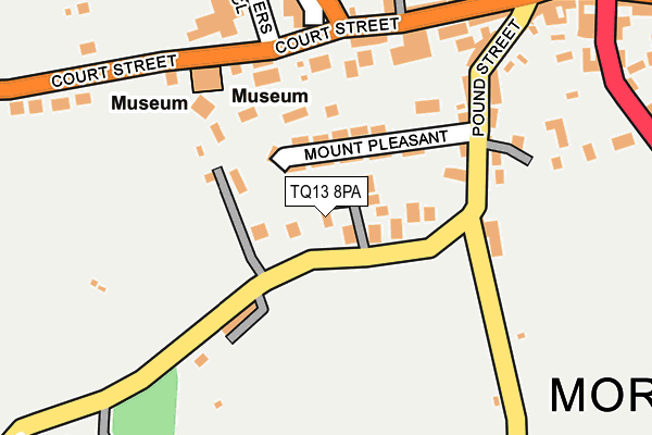 TQ13 8PA map - OS OpenMap – Local (Ordnance Survey)