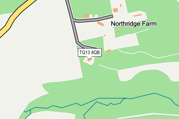 TQ13 8QB map - OS OpenMap – Local (Ordnance Survey)