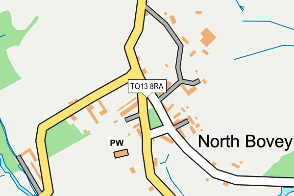 TQ13 8RA map - OS OpenMap – Local (Ordnance Survey)