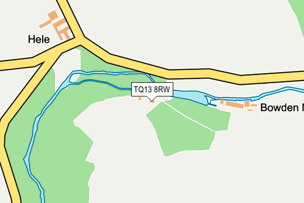 TQ13 8RW map - OS OpenMap – Local (Ordnance Survey)