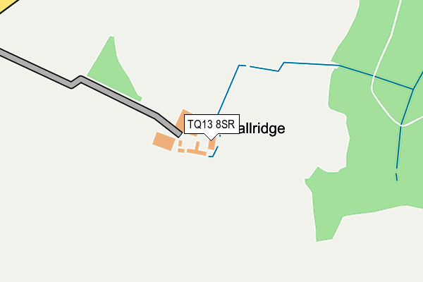 TQ13 8SR map - OS OpenMap – Local (Ordnance Survey)